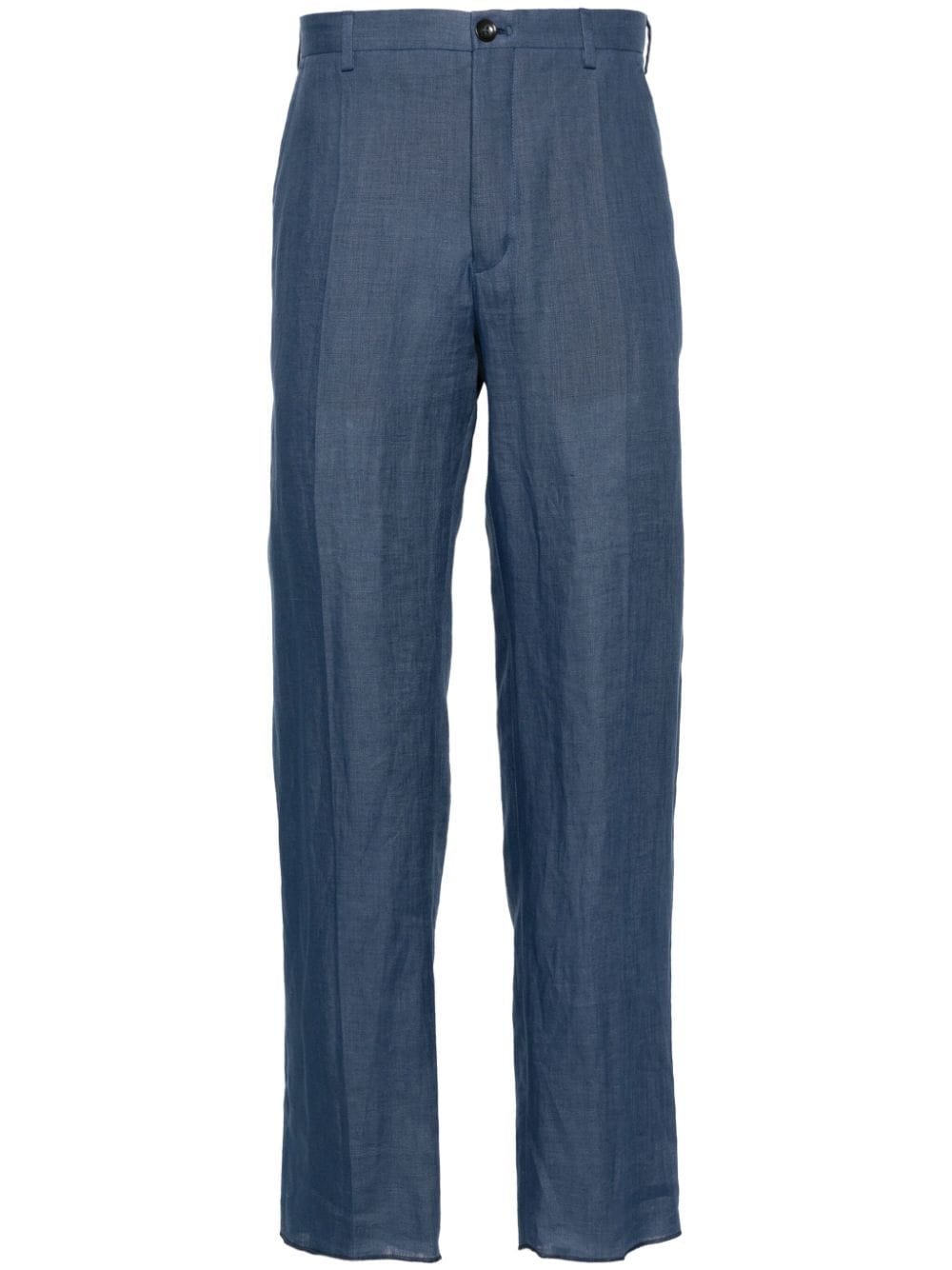 Incotex mid-rise tapered trousers Blauw