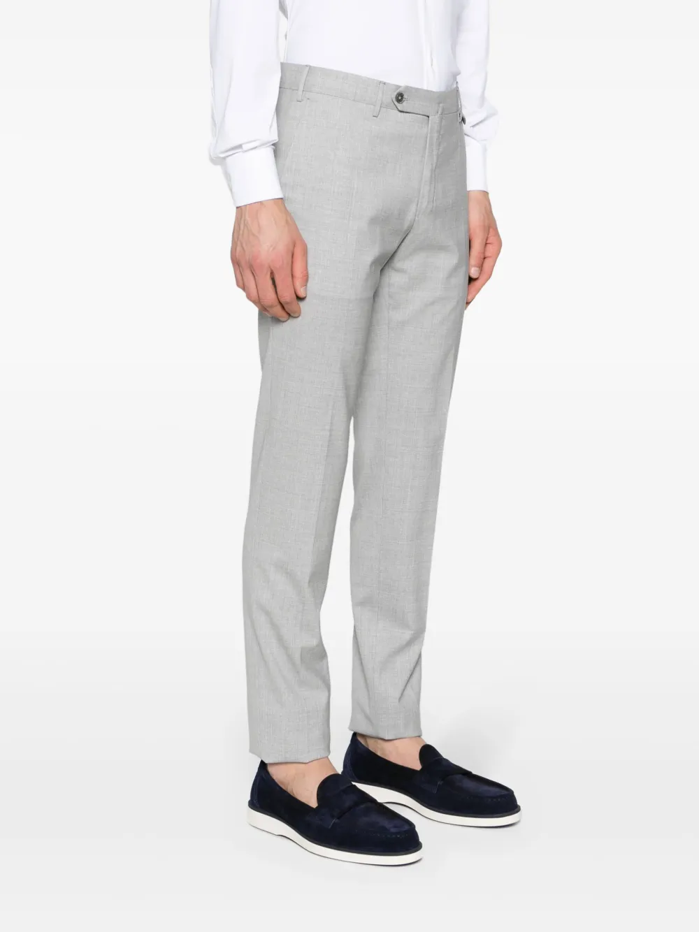 Incotex Broek met toelopende pijpen Grijs