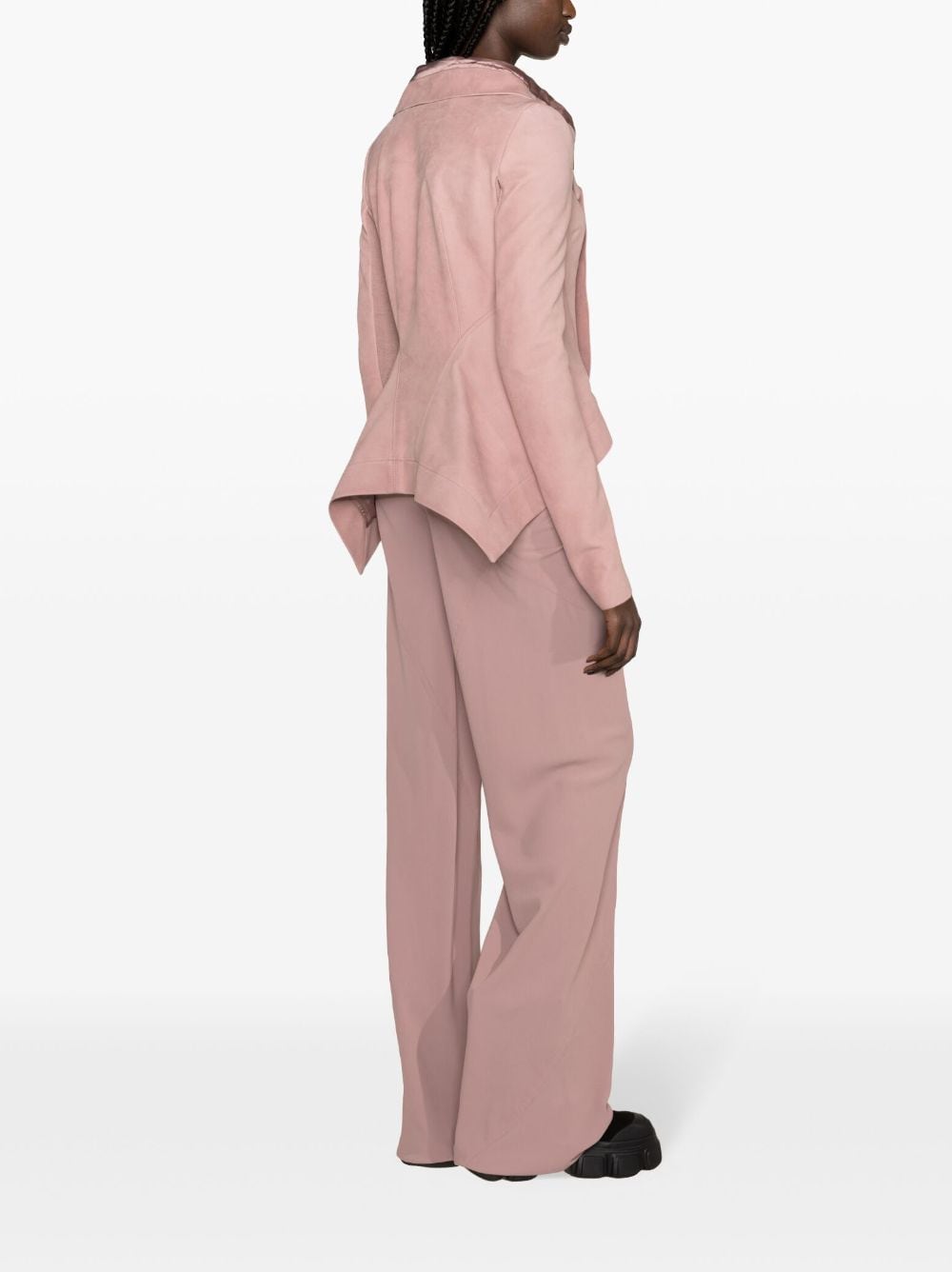 Shop Rick Owens Panelled Straight-leg Trousers In Pink