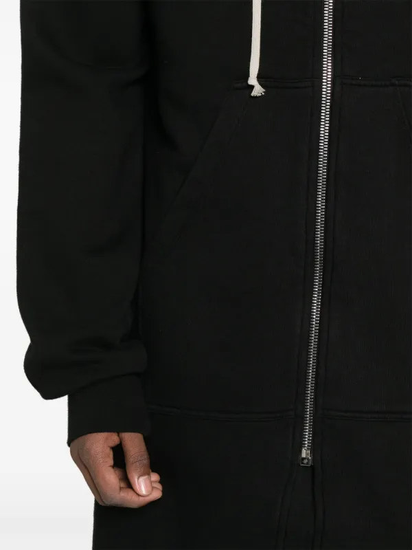 Rick Owens DRKSHDW Asymmetric Cotton Zipped Hoodie | Black