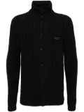 Kiton logo-embroidered wool cardigan - Grey