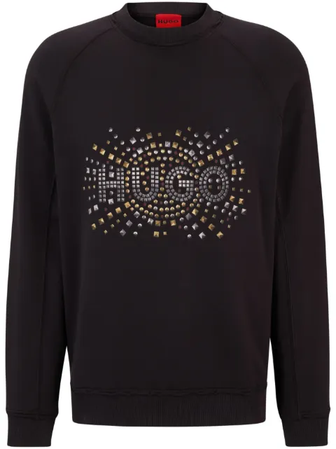 HUGO sudadera con logo y apliques