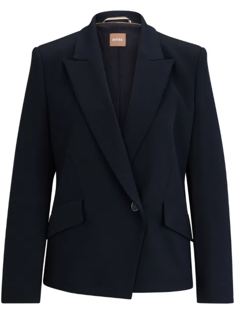BOSS single-breasted off-centre blazer