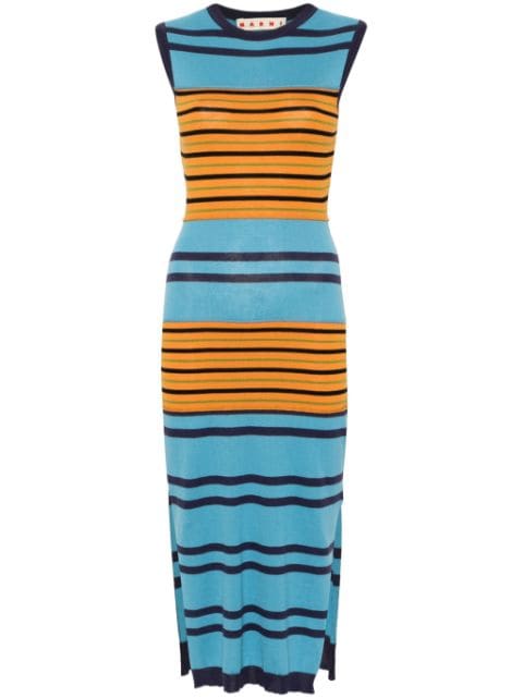 colour-block knit dress