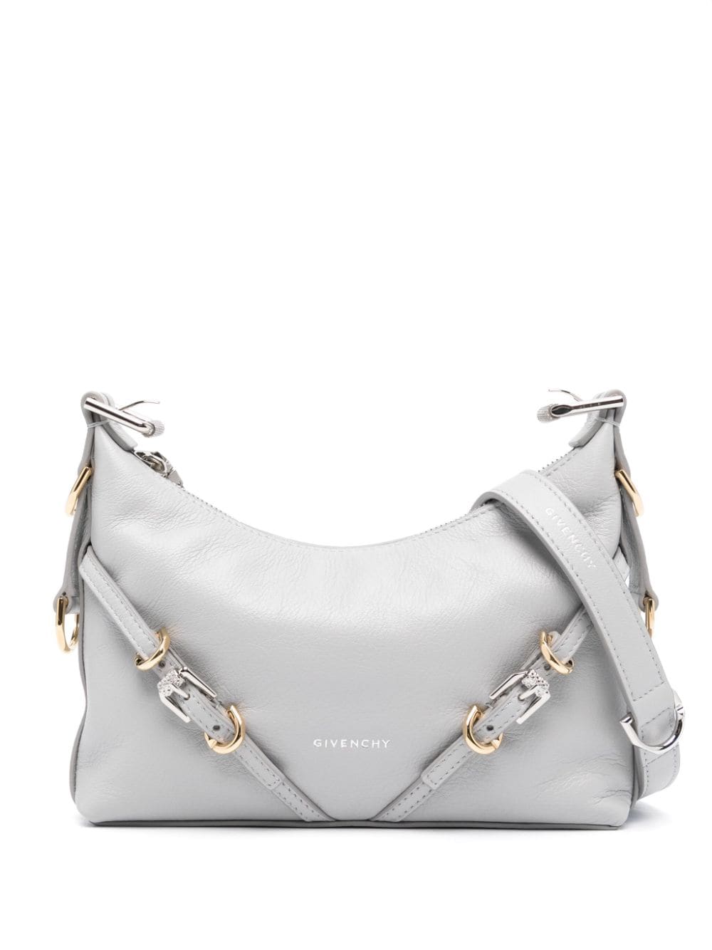 Shop Givenchy Mini Voyou Crossbody Bag In Grey