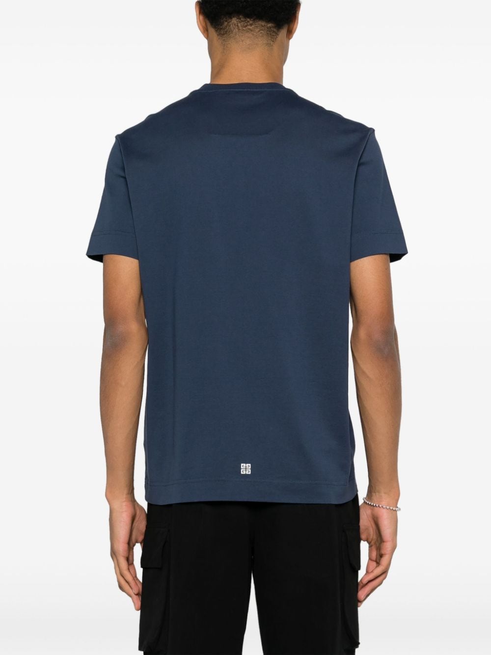 Shop Givenchy 4g-print Cotton T-shirt In Blue