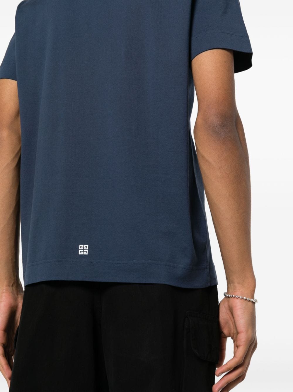Shop Givenchy 4g-print Cotton T-shirt In Blue