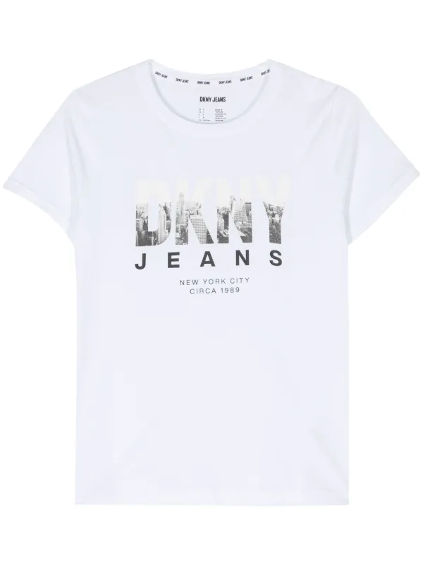 DKNY Skyline photograph print T shirt Farfetch