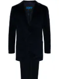 Kiton single-breasted corduroy suit - Blue