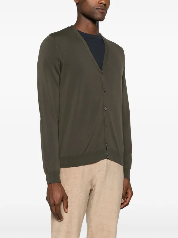 Zanone button-up Cotton Cardigan | Green | FARFETCH IN