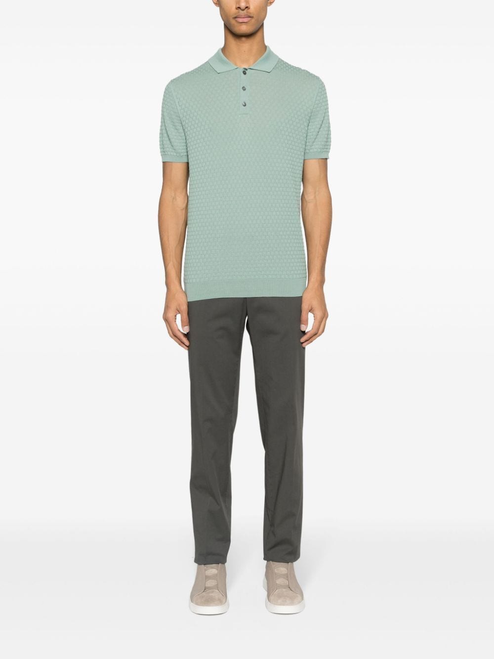 Incotex Mid waist straight chino Grijs