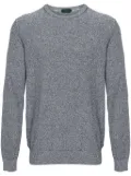 Zanone striped cotton-blend jumper - Blue