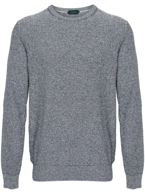 Zanone striped cotton-blend jumper