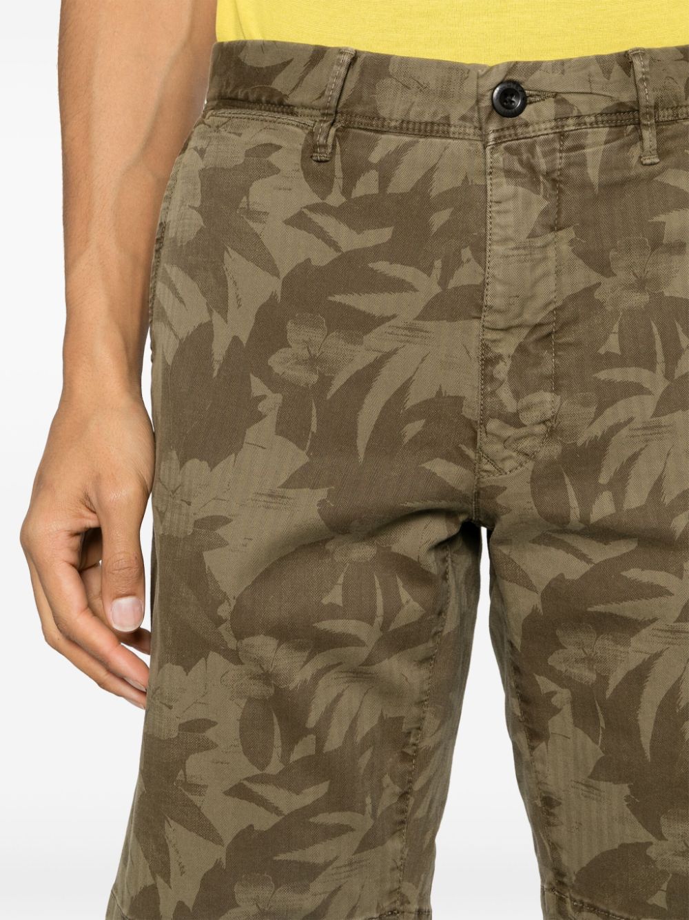 Incotex Shorts met bloemenprint Groen