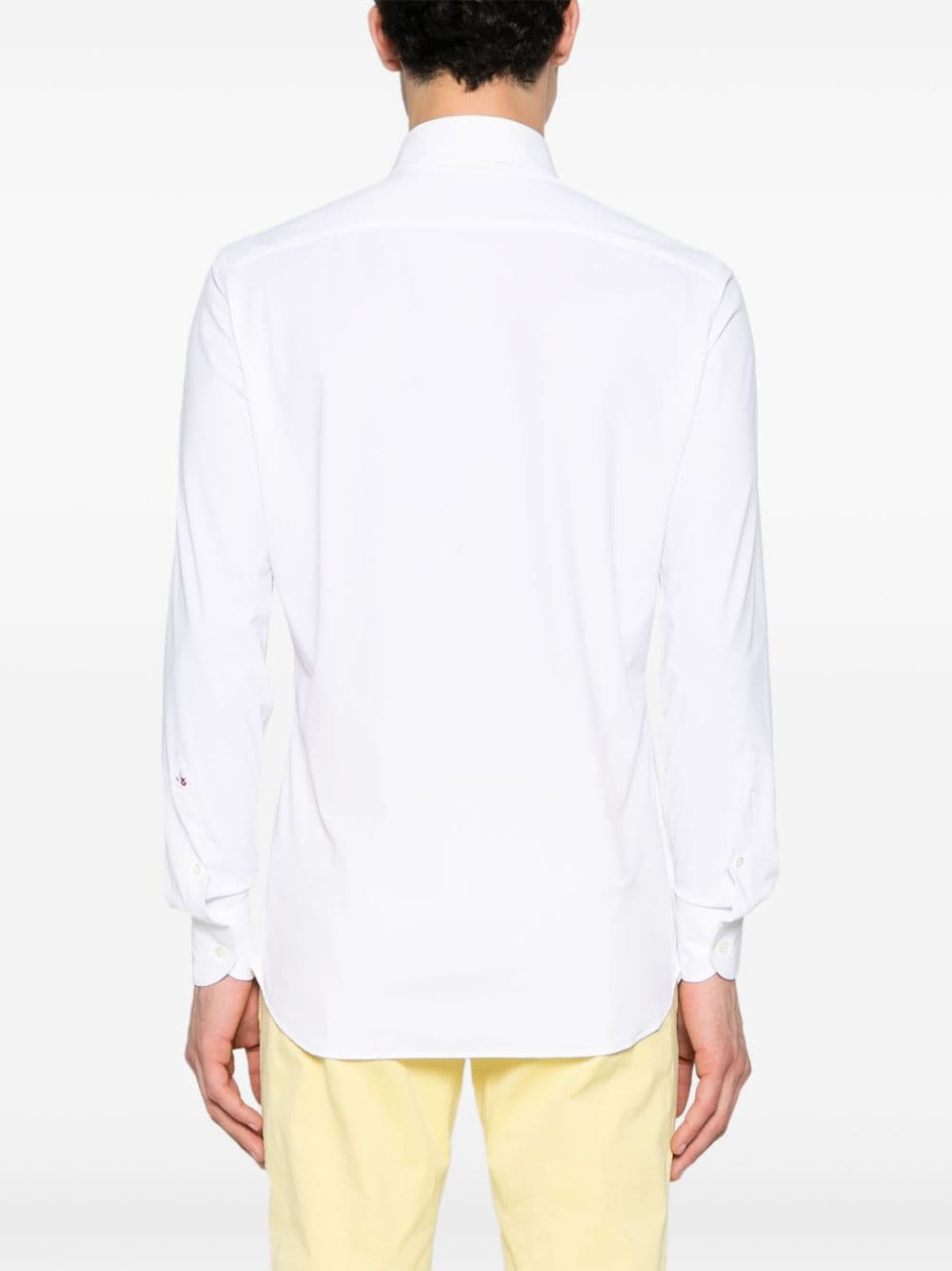 Shop Glanshirt Long-sleeve Stretch-jersey Shirt In White
