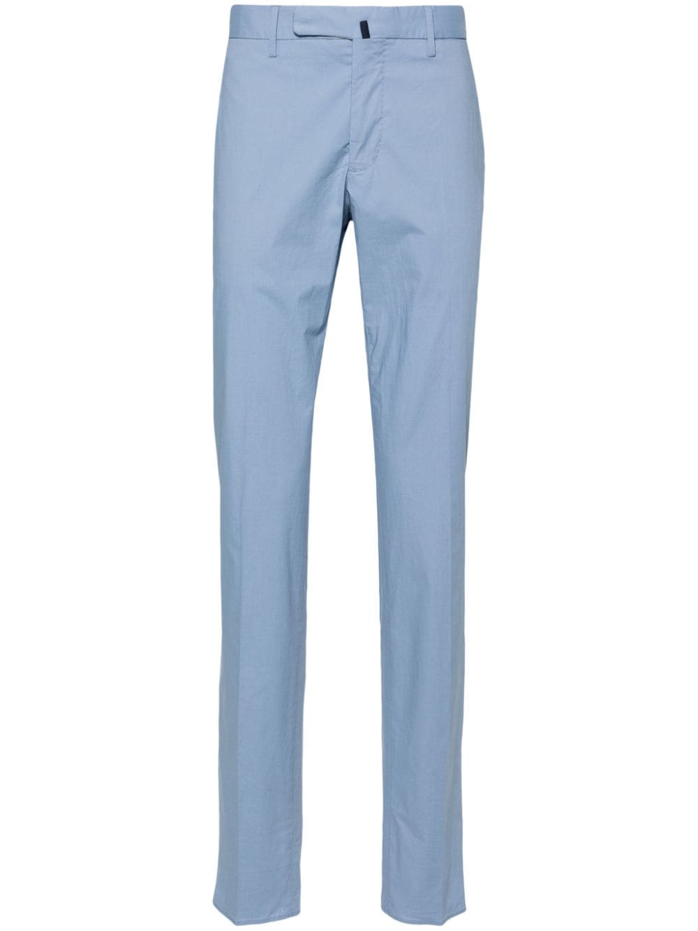 Incotex mid-rise tapered trousers Blauw