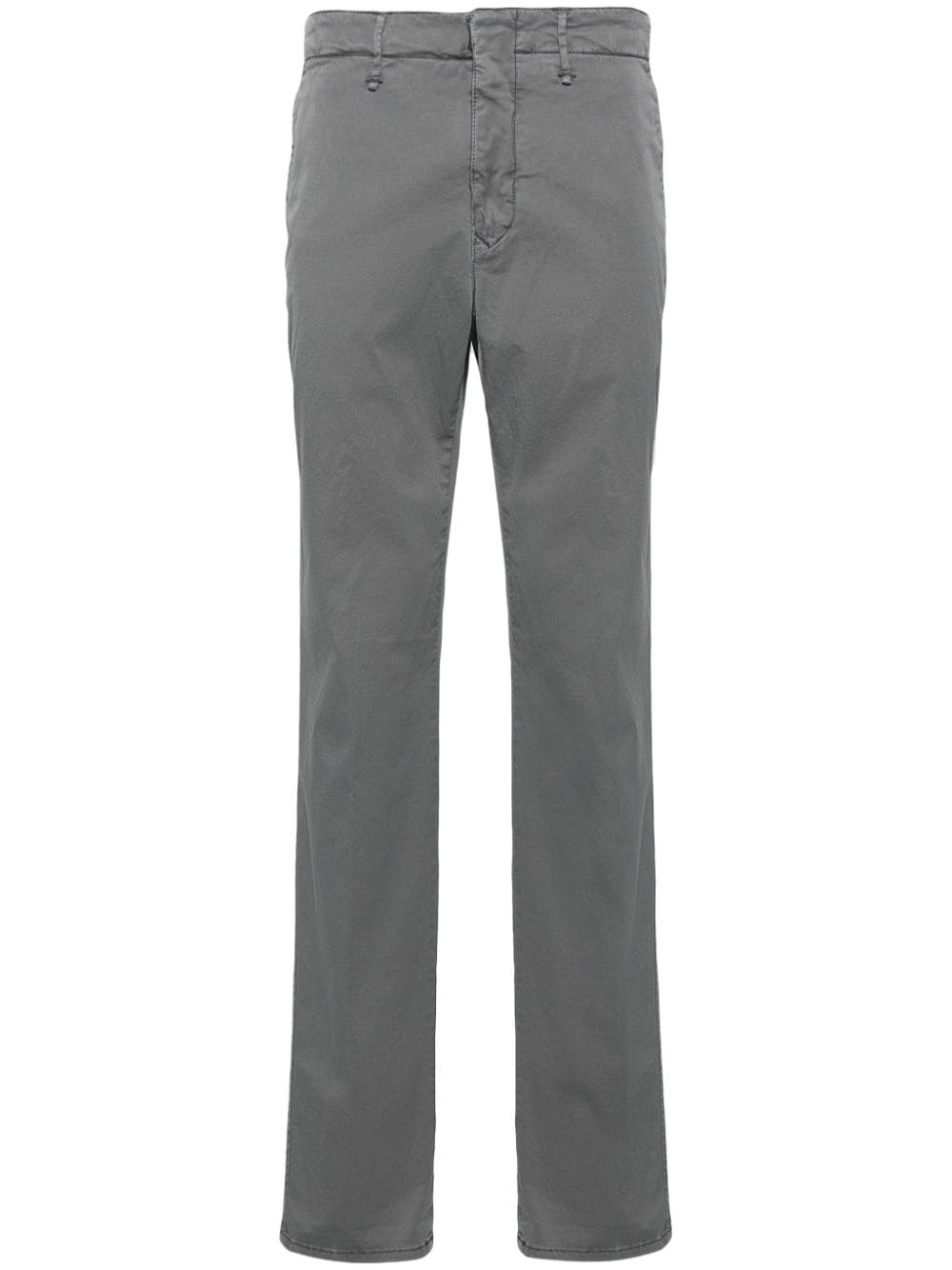 Incotex Mid-rise Stretch-cotton Slim-cut Chinos In Grey