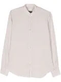 Glanshirt band-collar linen shirt - Neutrals