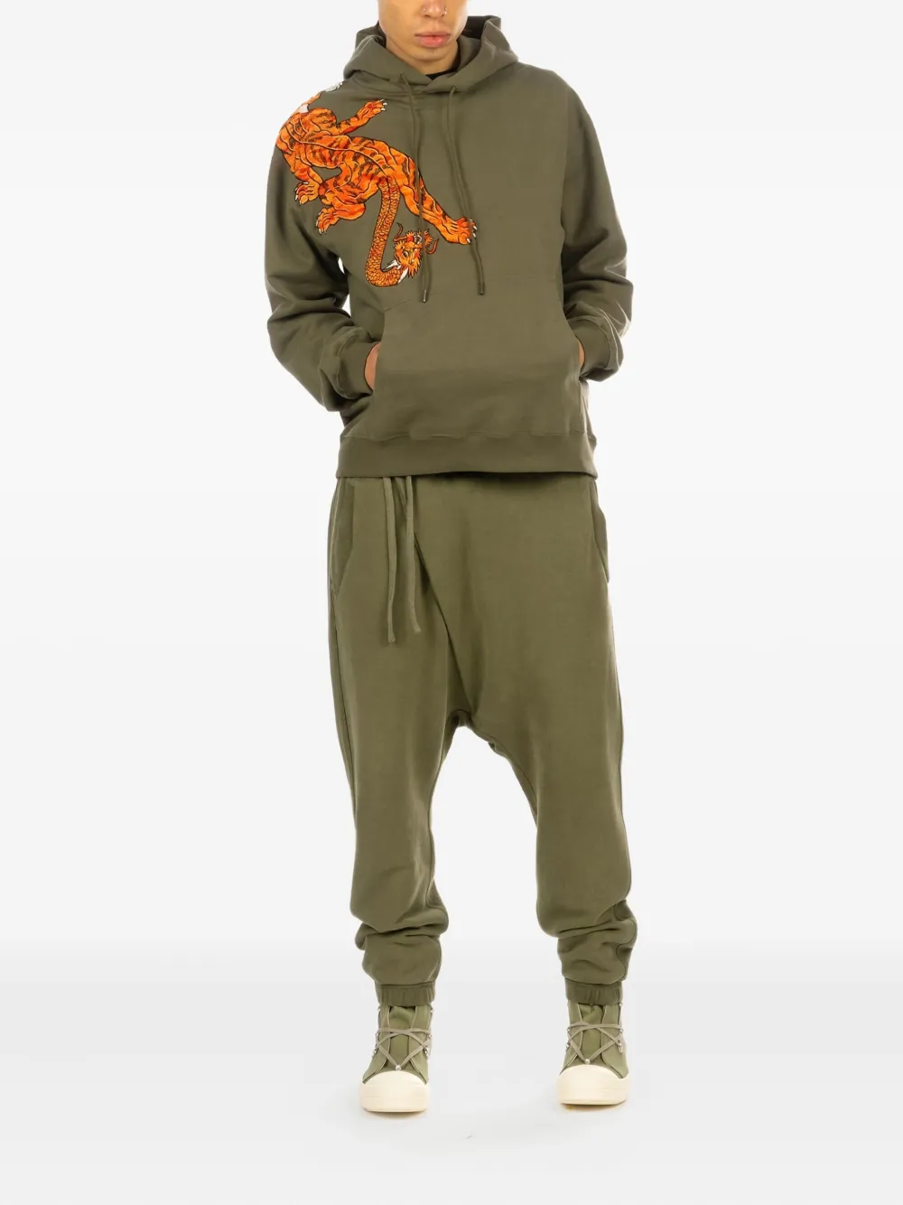 Maharishi Kesagiri asymmetrische trainingsbroek - Groen