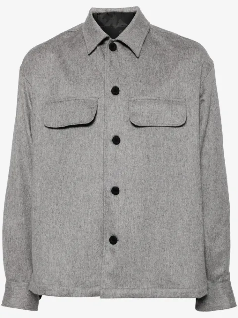 Kiton felted cashmere-blend shirt