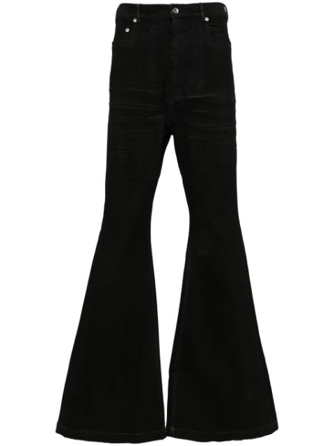 Rick Owens DRKSHDW Calça jeans bootcut Bolan cintura alta 