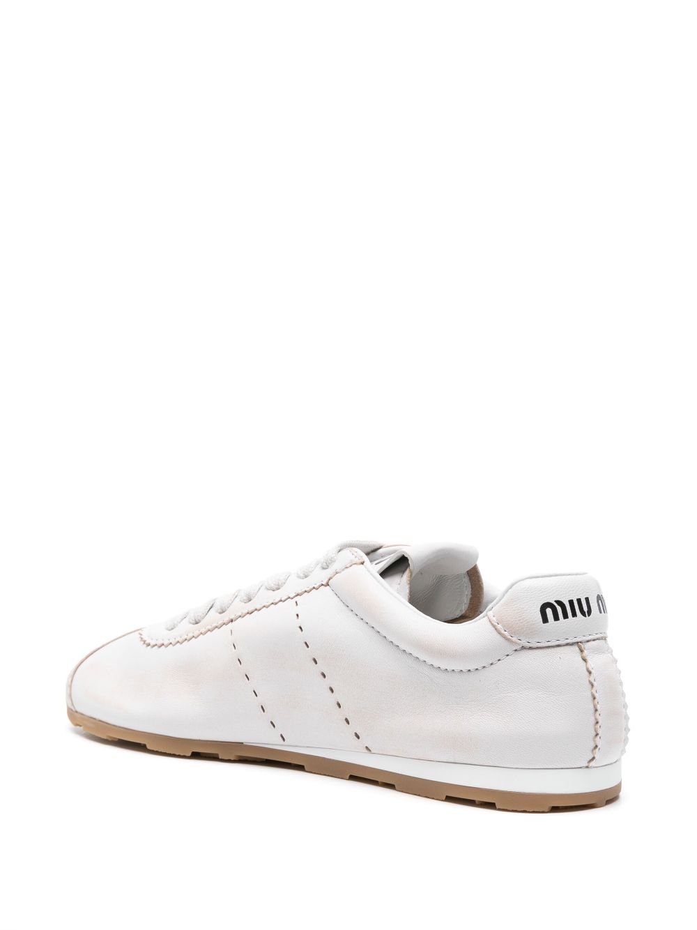 Rep Miu Miu bleached leather sneakers Women