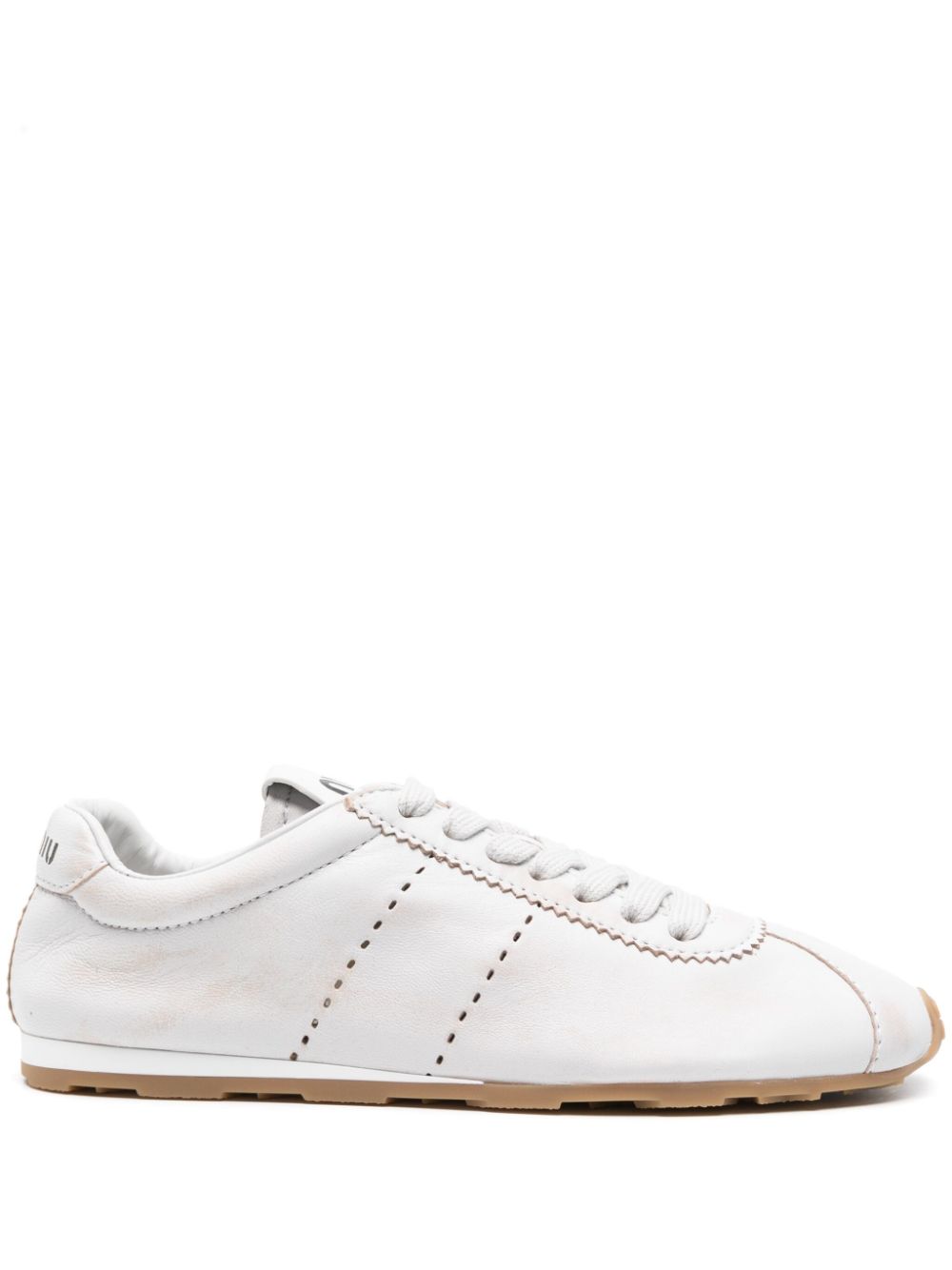 Rep Miu Miu bleached leather sneakers Women