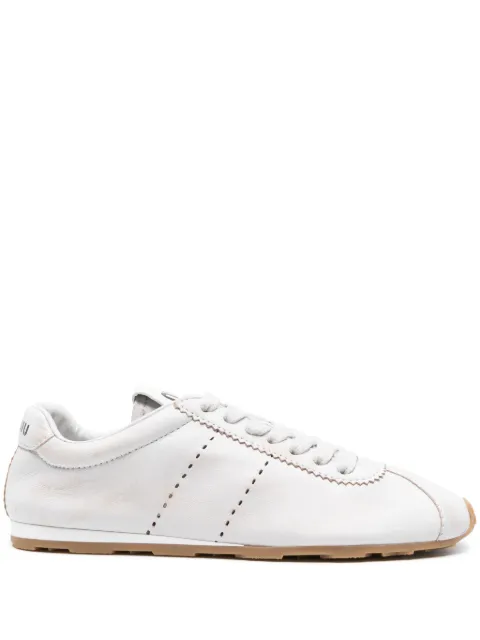 Miu Miu bleached leather sneakers Women