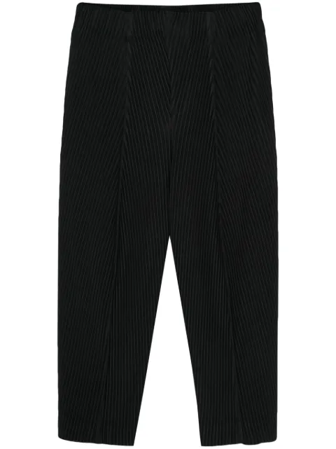 Homme Plissé Issey Miyake pleated straight-leg cropped trousers