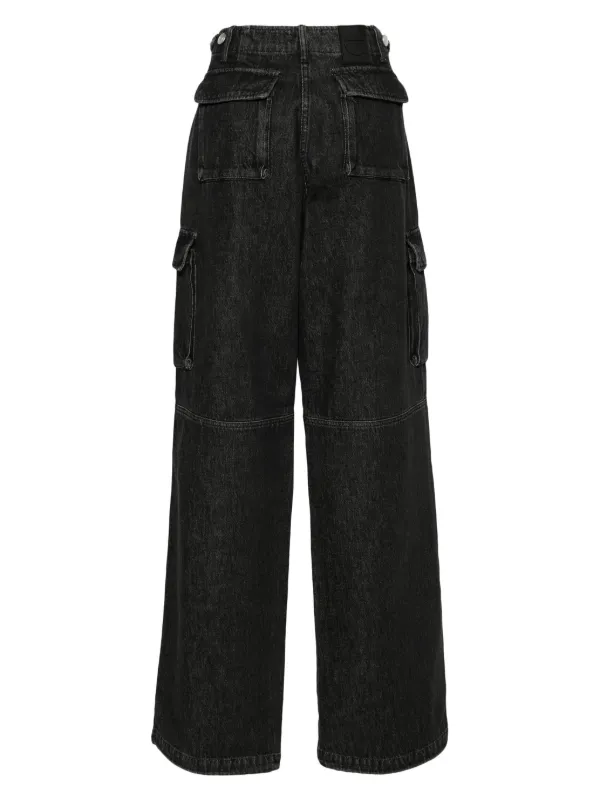 Coperni ミッドライズ ワイドジーンズ | ブラック | FARFETCH JP