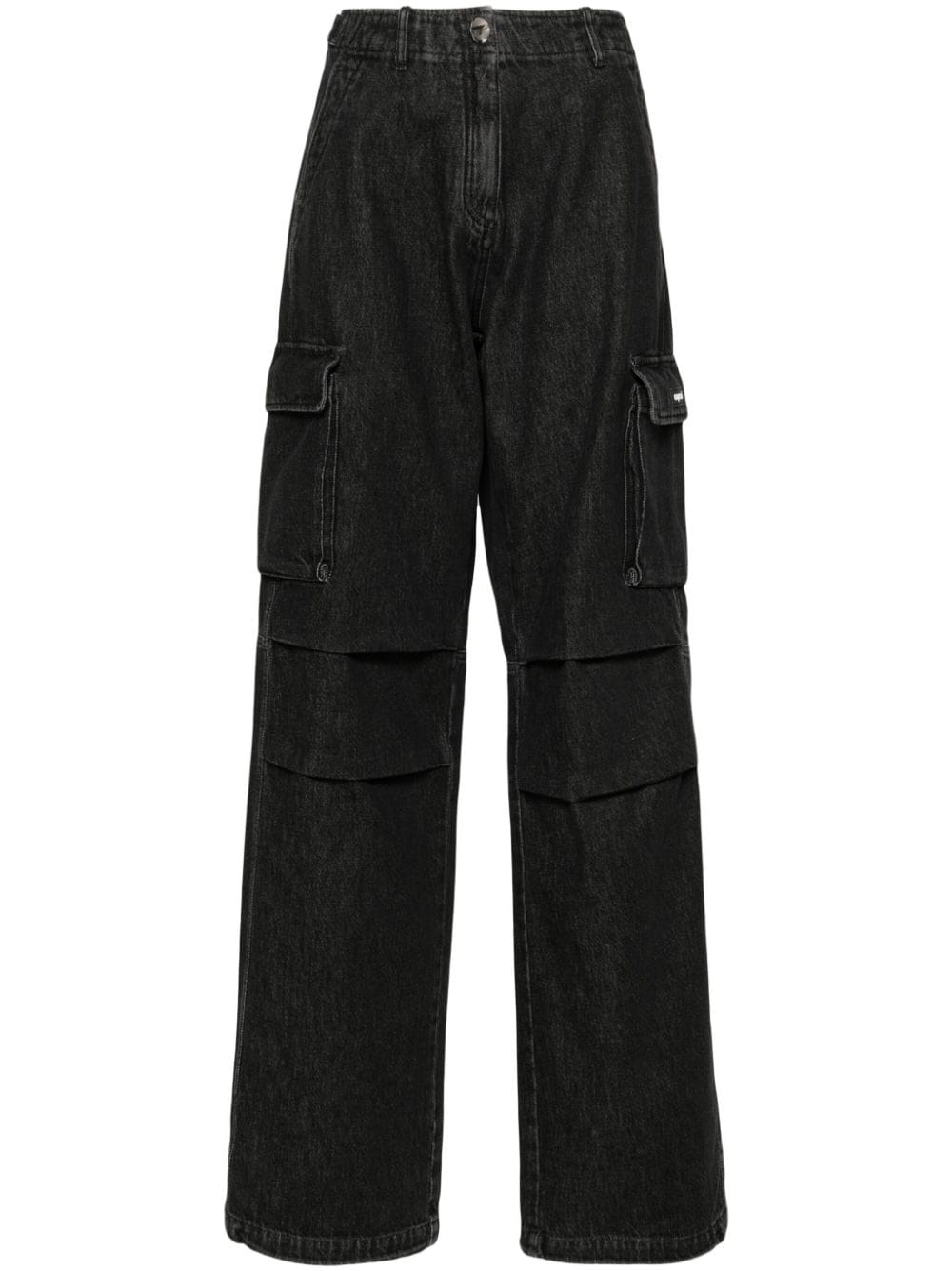 Shop Coperni Mid-rise Wide-leg Jeans In Black