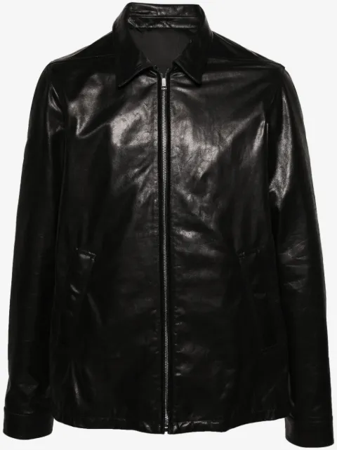 Rick Owens classic-collar leather jacket
