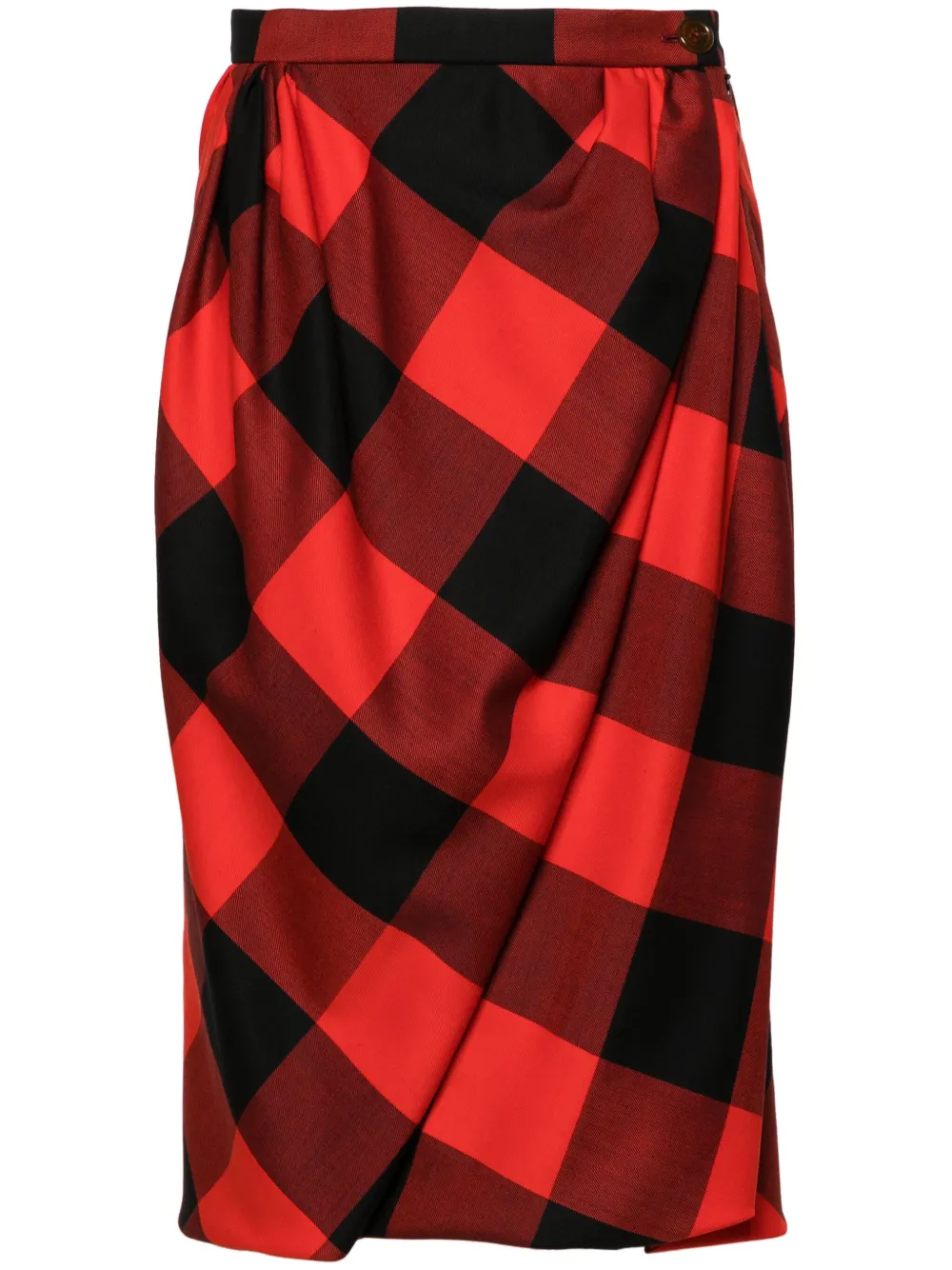 Vivienne Westwood Drunken gedrapeerde midi-rok Rood
