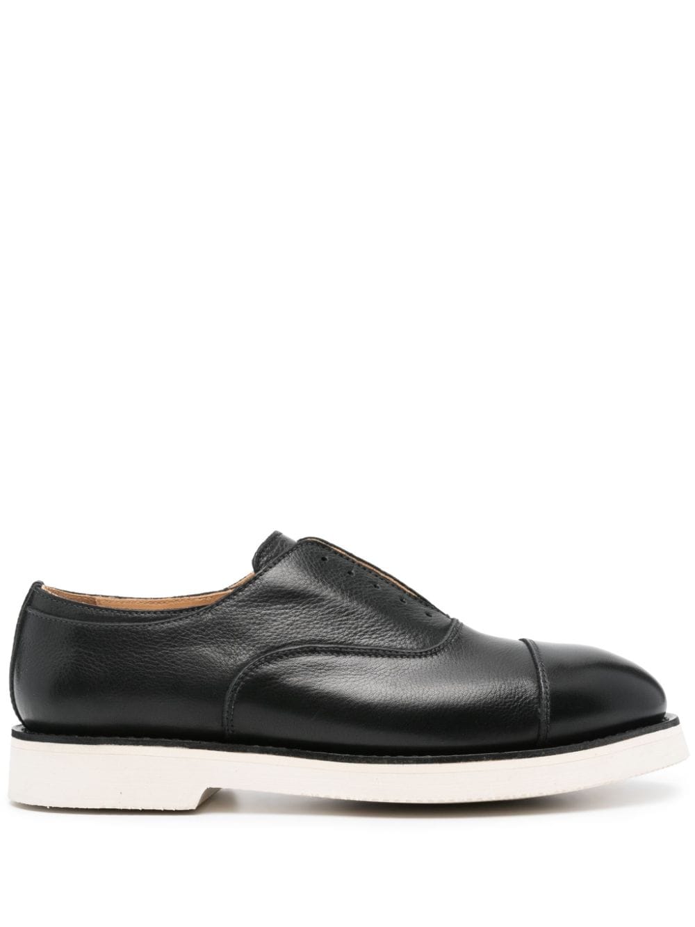 Premiata Leather Derby Shoes In Black