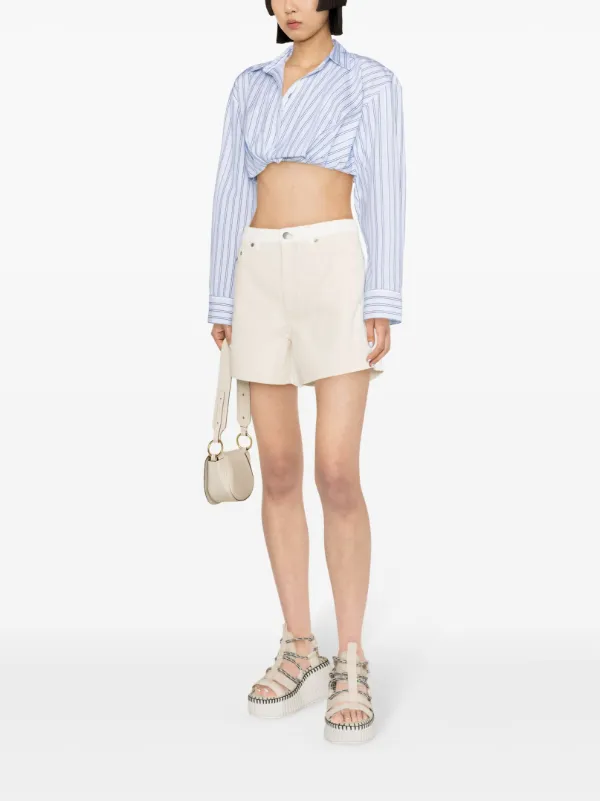 ショーツ STELLA MCCARTNEY TWO-TONE DENIM SHORTS Stella McCartney two-tone Denim Shorts | Neutrals | FARFETCH
