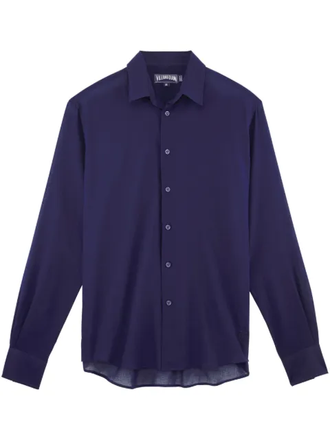 Vilebrequin Caracal Turtle-embroidered voile shirt