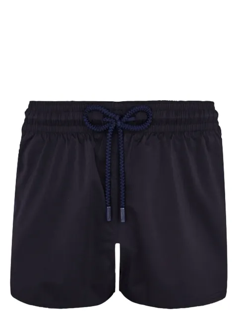 Vilebrequin shorts de playa con parche del logo y cordones en la pretina