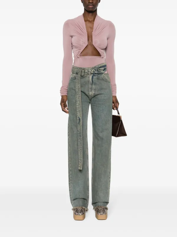 Rick Owens Prong cut-out Top | Pink | FARFETCH JO