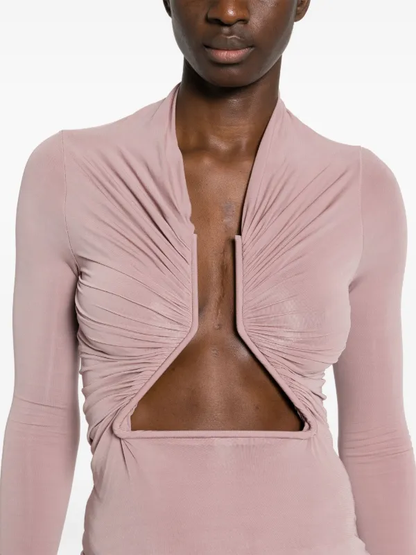 Tシャツ・カットソー RICK OWENS Women Tunic Tops RO01D2250BH13 PINK Rick Owens Prong cut-out Top | Pink | FARFETCH