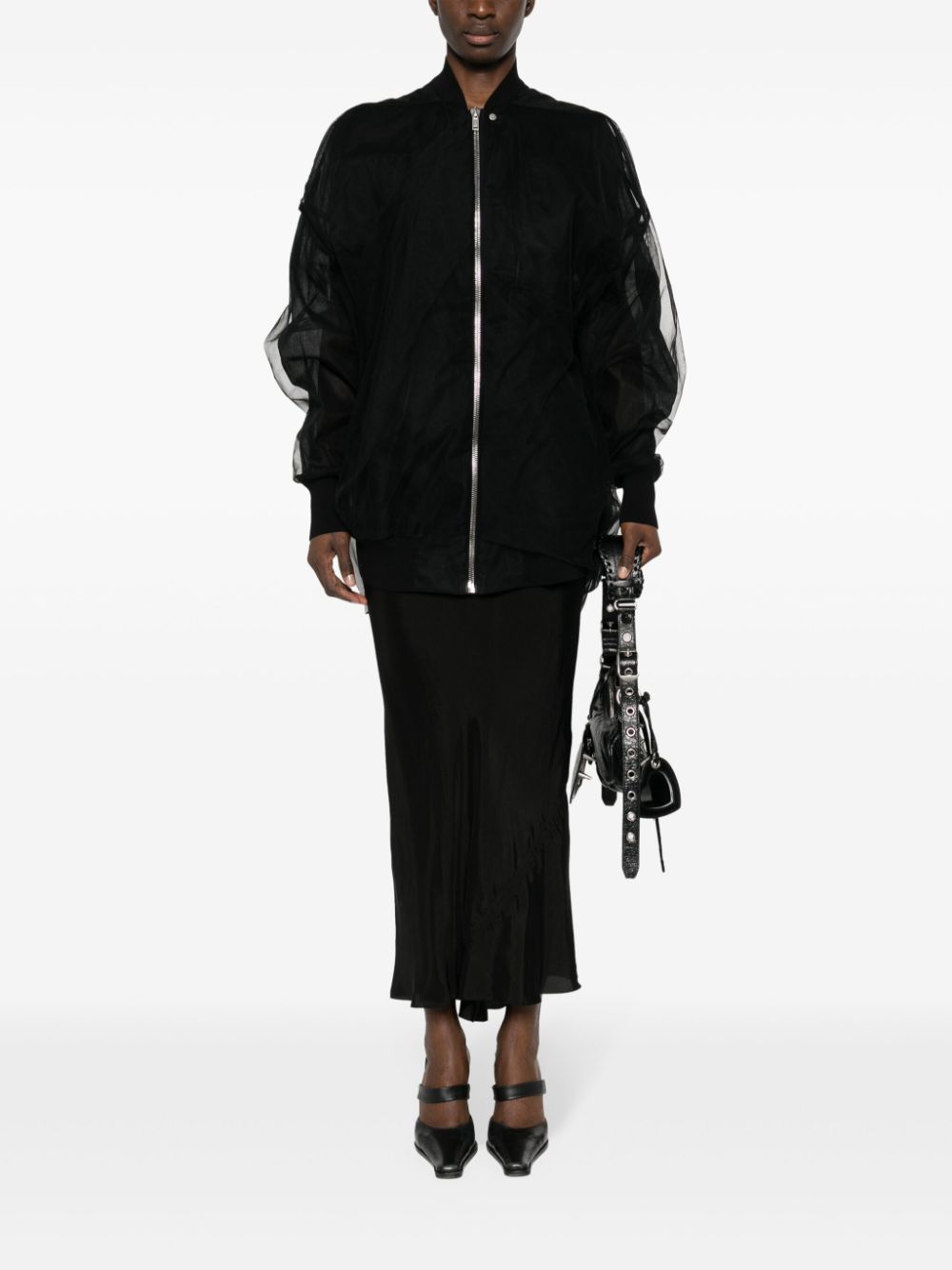 Rick Owens Midi-rok met gedrapeerd detail - Zwart