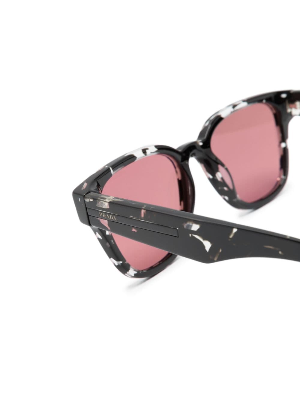 Shop Prada Wayfarer-frame Sunglasses In Black