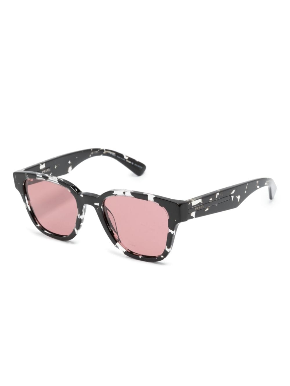 Shop Prada Wayfarer-frame Sunglasses In Black