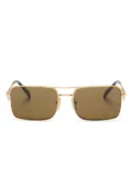 Prada Eyewear triangle-logo rectangle-frame sunglasses - Gold