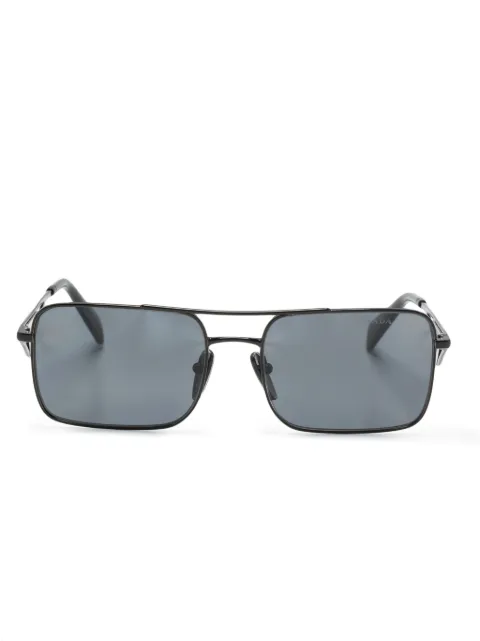 Prada Eyewear نظارة شمس بإطار مستطيل ومثلث شعار الماركة