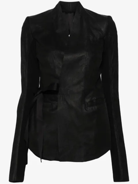 Rick Owens cracked-effect leather jacket