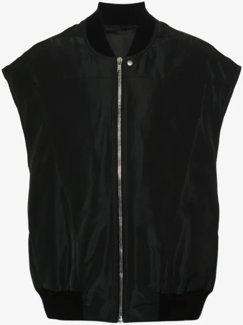 Rick Owens chaleco con cuello de canalé