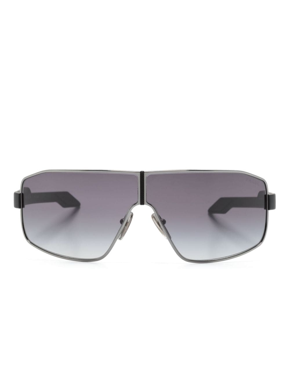 Prada Shield-frame Sunglasses In Schwarz