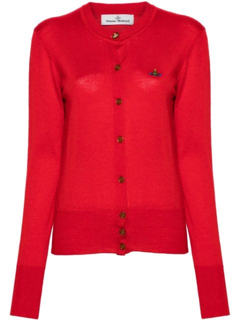 Vivienne Westwood Orb-embroidered fine-knit cardigan