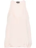 Giorgio Armani elasticated hem silk sleeveless top - Pink