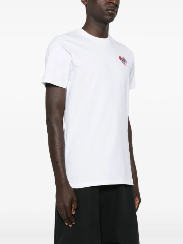 Moncler logo-patch Cotton T-shirt | White | FARFETCH ID